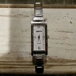 Quartz watch link charm bracelet